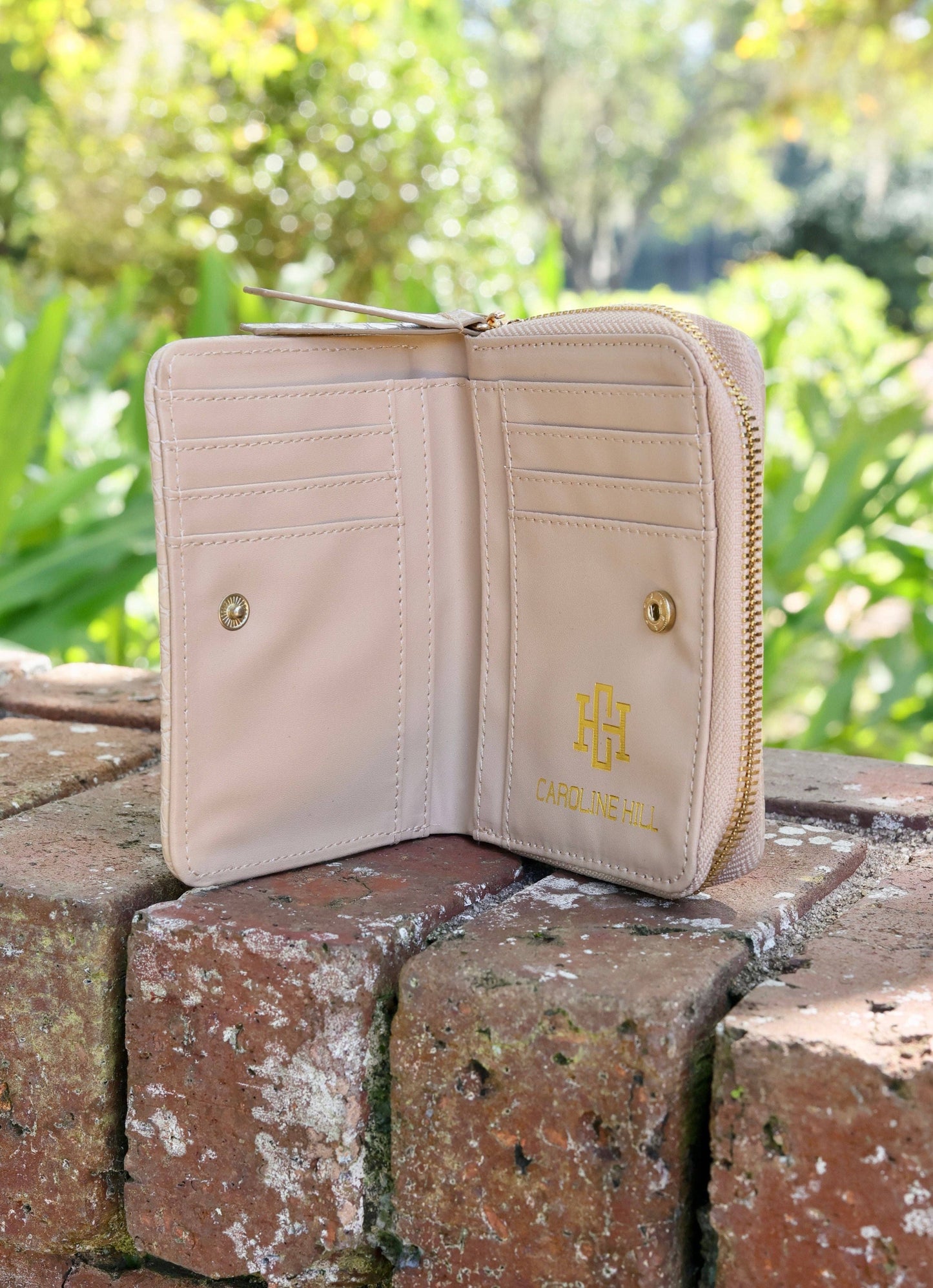 Nadine Zippered Wallet (Tan)