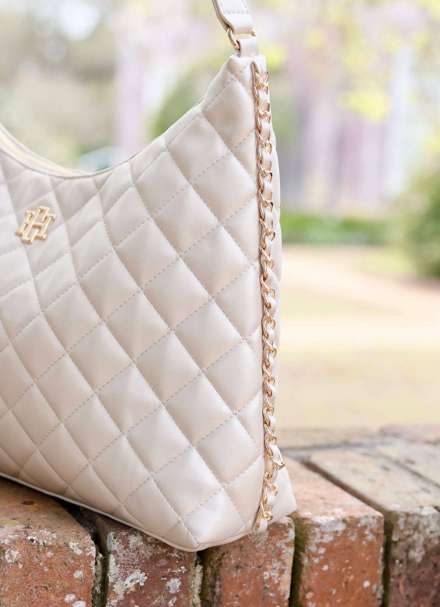 Maeve Quilted Tote (Pearl)