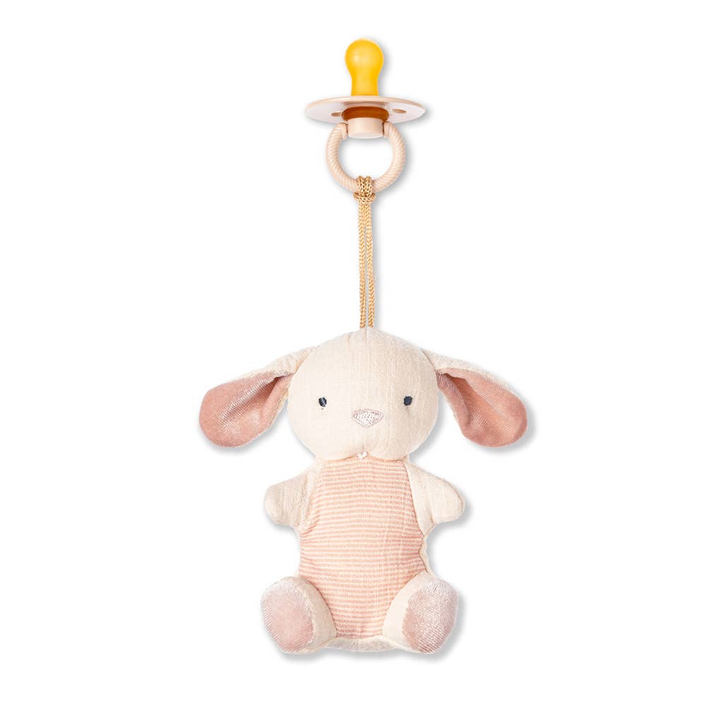 Bitzy Pal Natural Rubber Pacifier & Stuffed Animal: Cow