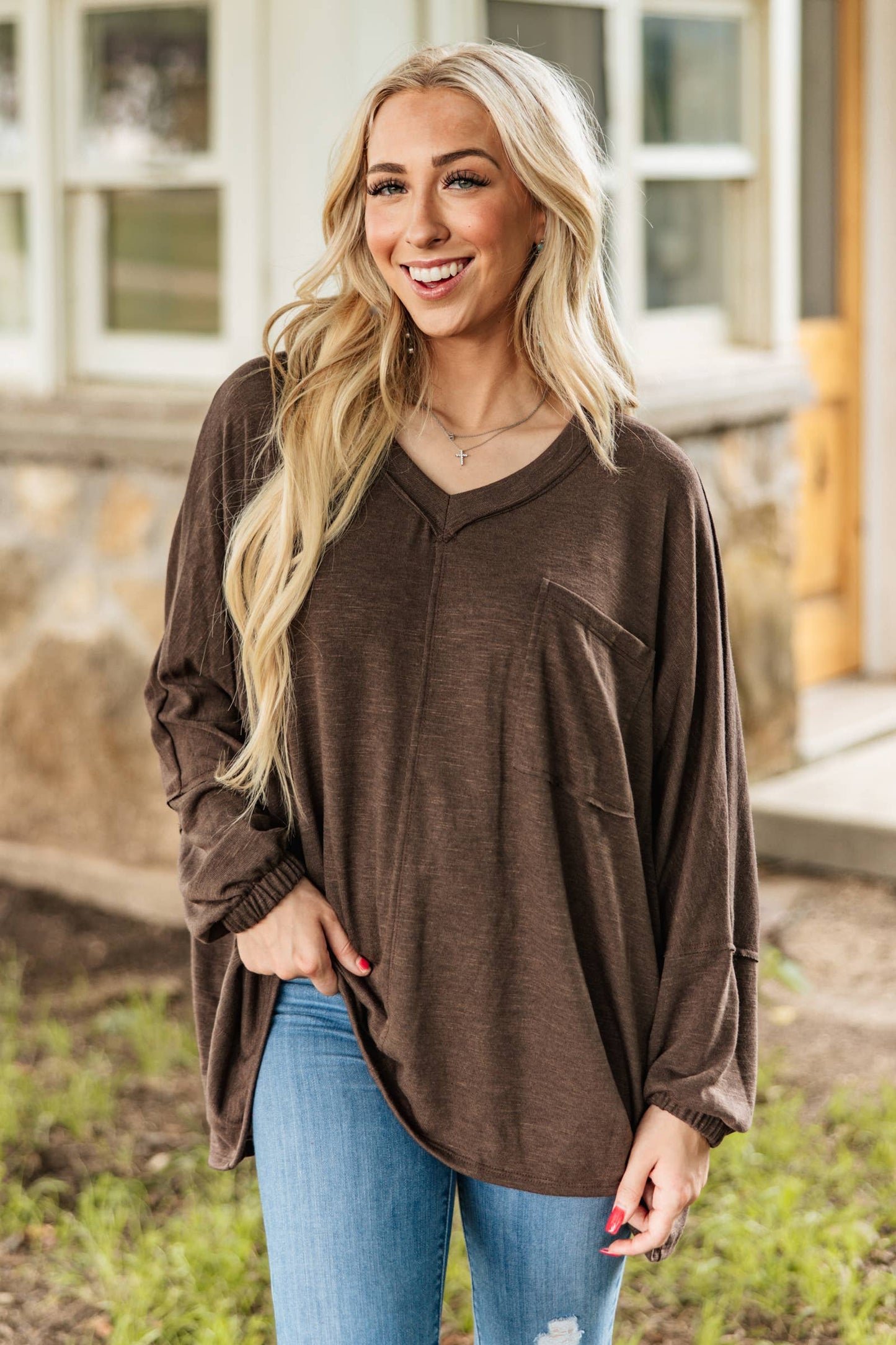 Soft Relaxed Draped Top (Three Colors)
