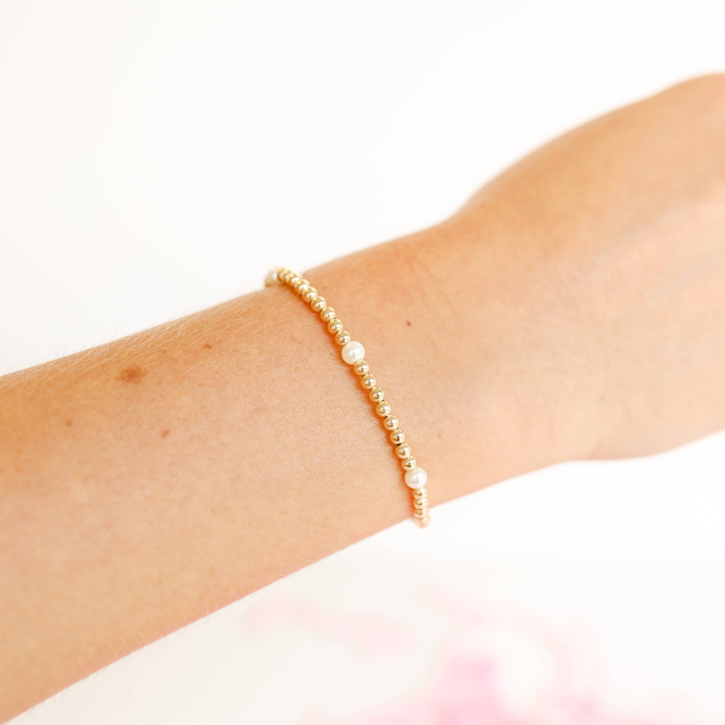 14k Madi Beaded Bracelet in Gold