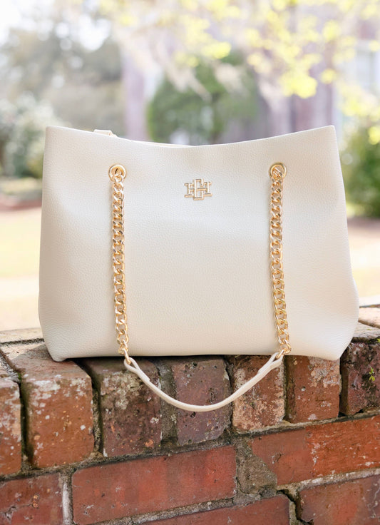 Blair Tote: Cream