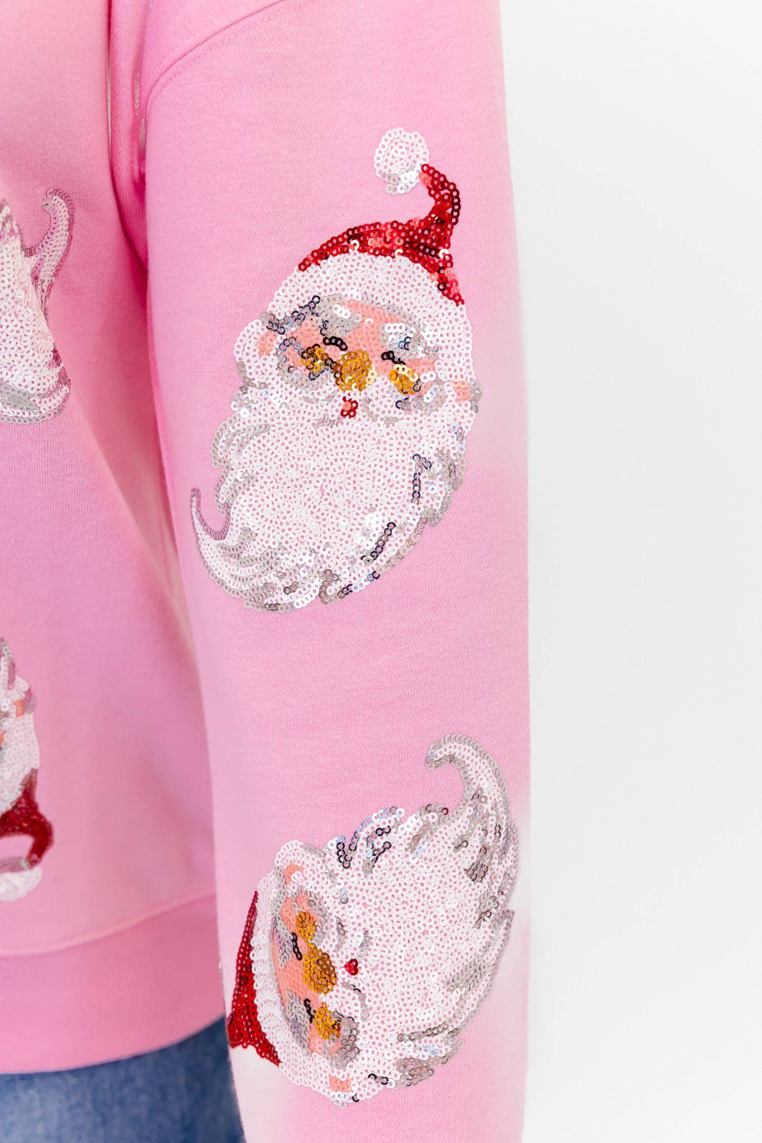 Santa Sequin Patch Sweatshirt