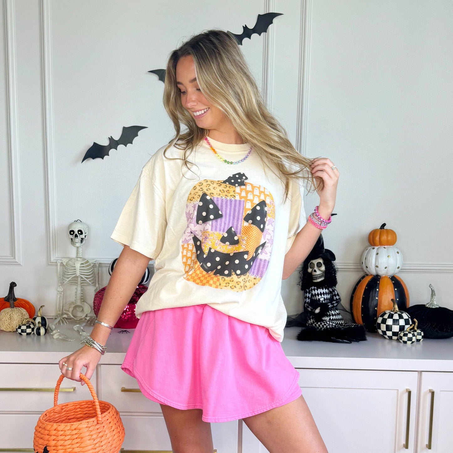 Patchwork Jack O Lantern Tee