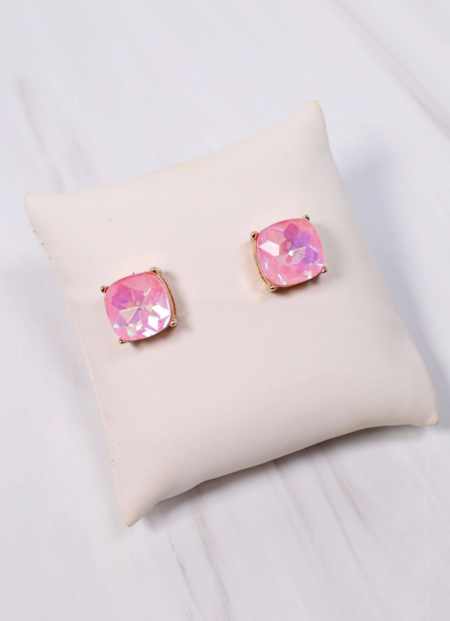 Julien Stone Stud Earring PINK OPAL