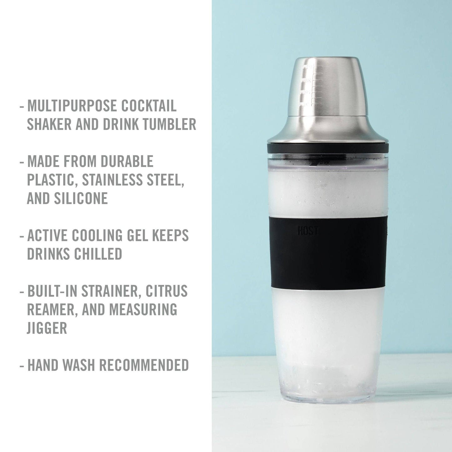 Cocktail Shaker FREEZE in Black