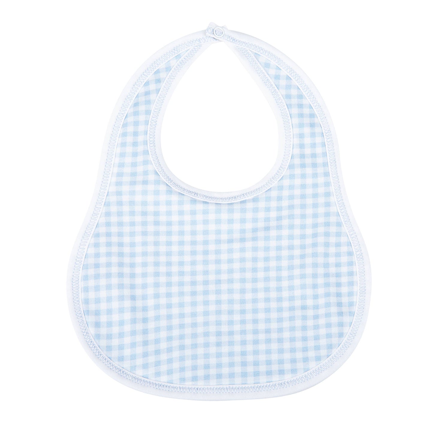 Mini Checks Bib - Blue