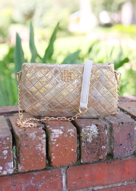 Livi Quilted Crossbody (Champagne)