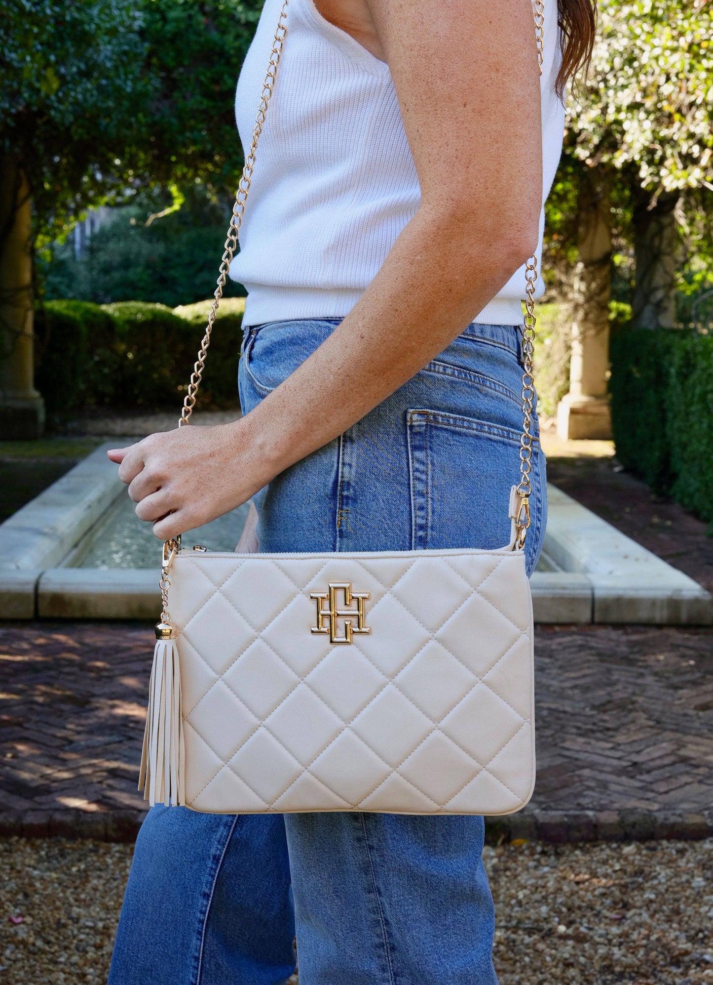 Madelyn Clutch/Crossbody CREAM QUILTED