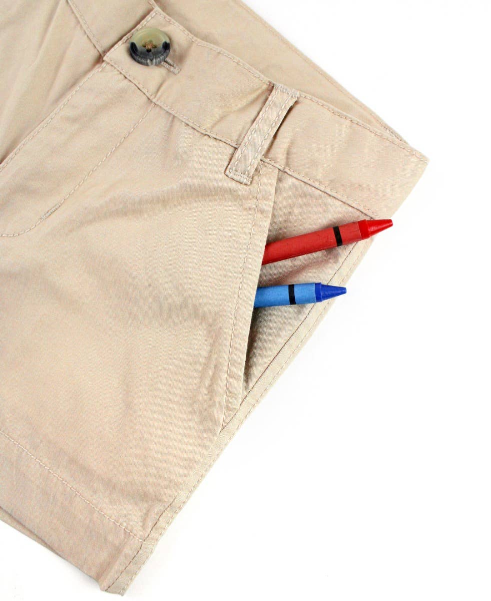 Khaki Stretch Chino Shorts