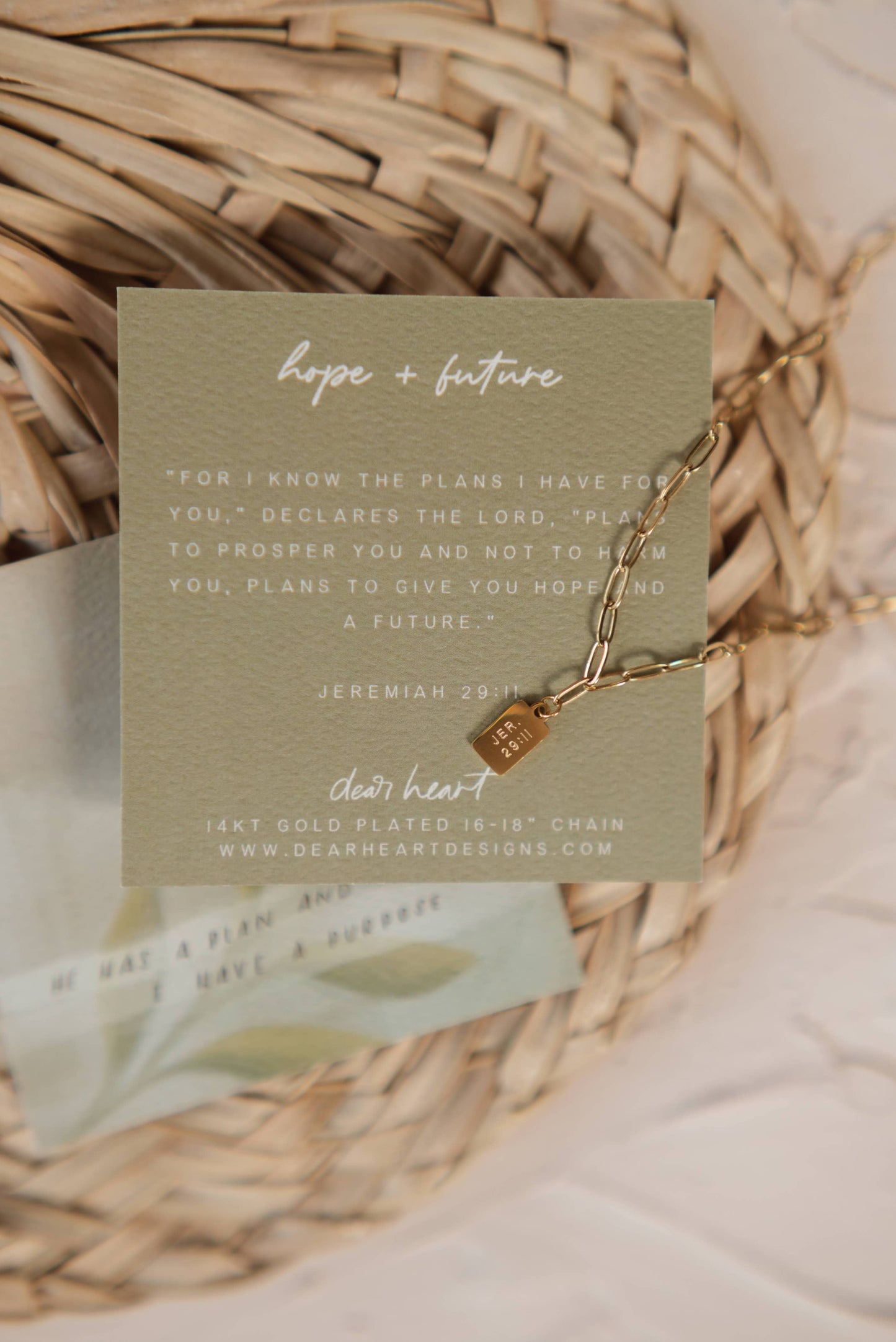 Hope + Future  Mini Tag Necklace