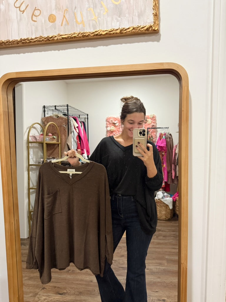 Soft Relaxed Draped Top (Three Colors)