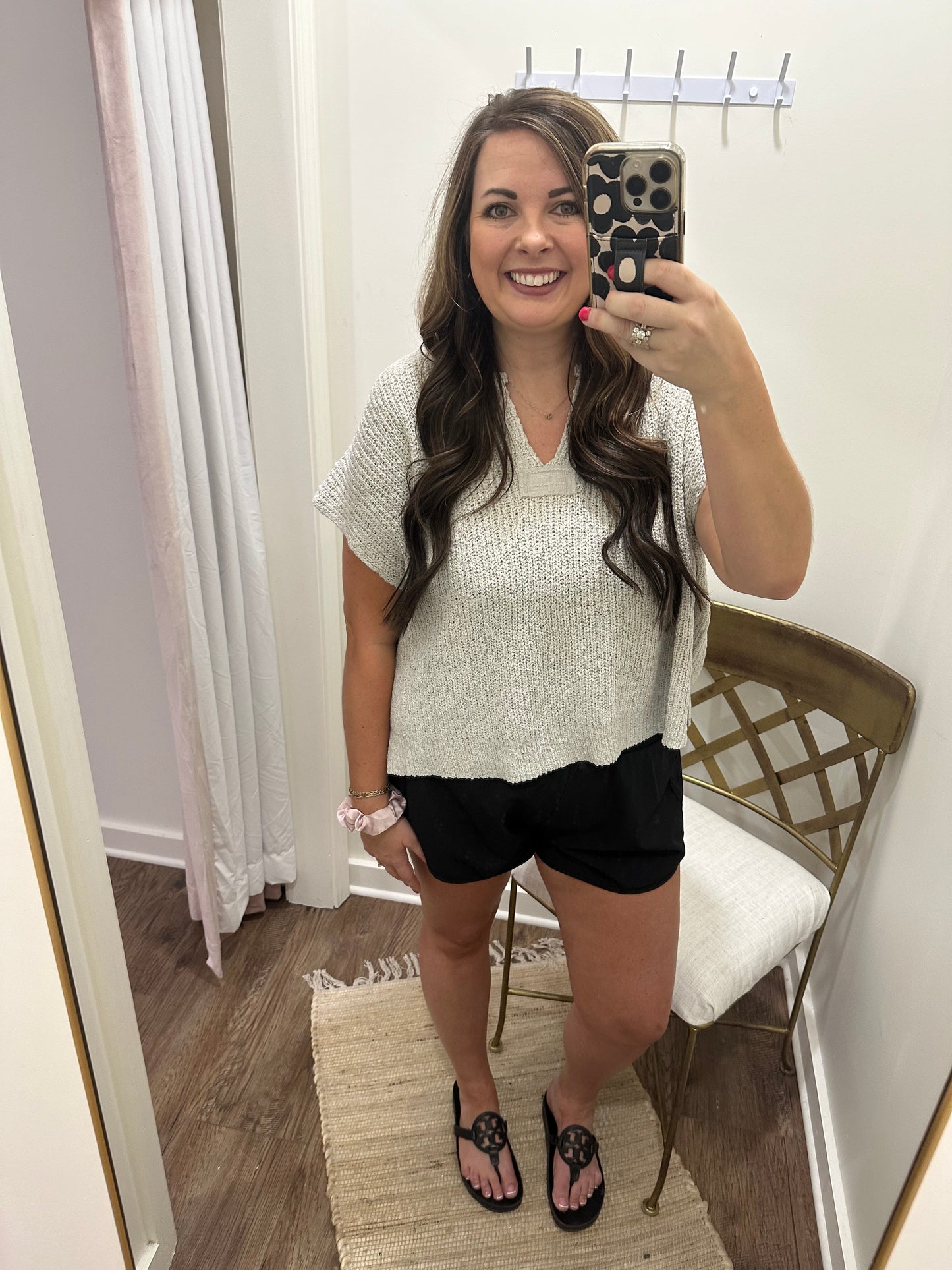 Kaley Knit Crop Top in Bone