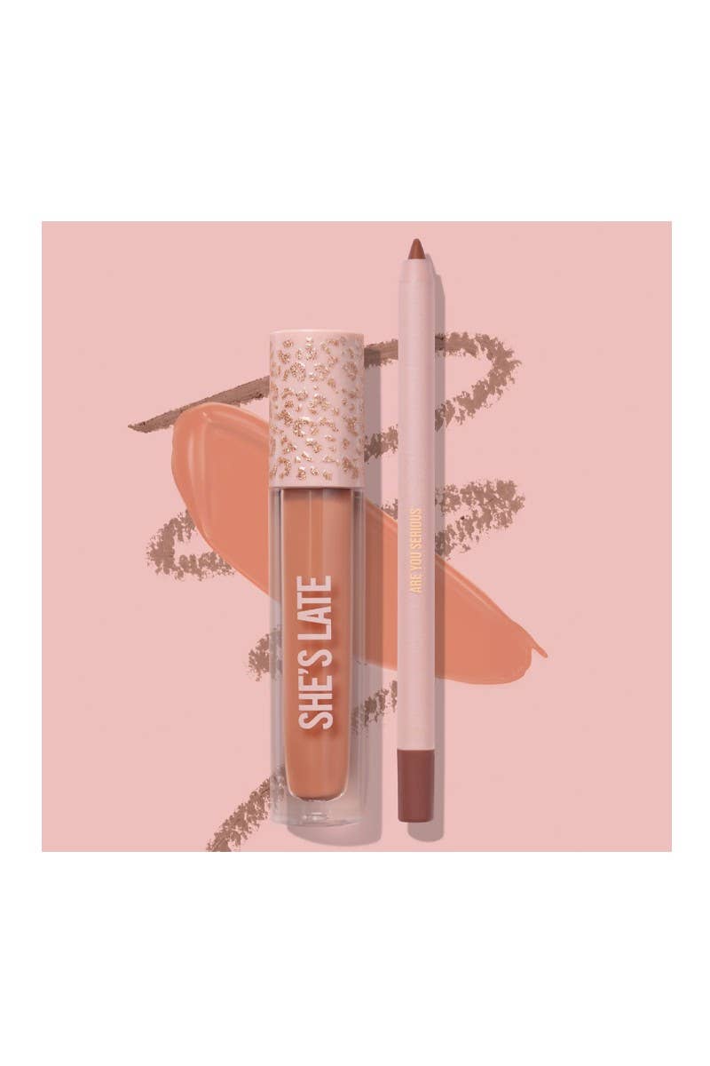 She's Late Lip Duo Set Nude