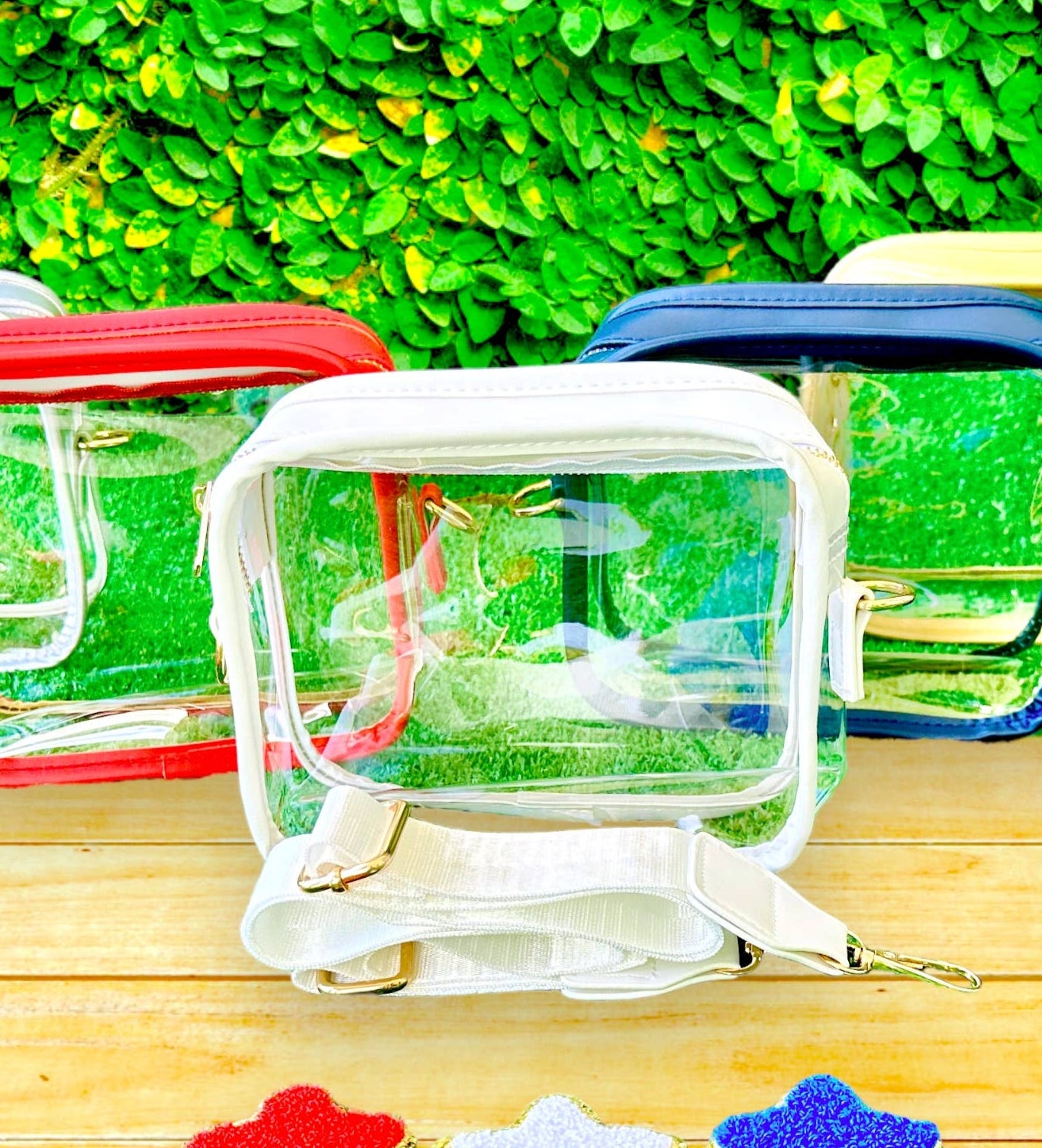 Clear Stadium Bag-White or Black