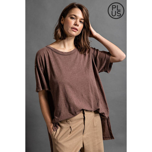 Mineral Washed Top (Brown)