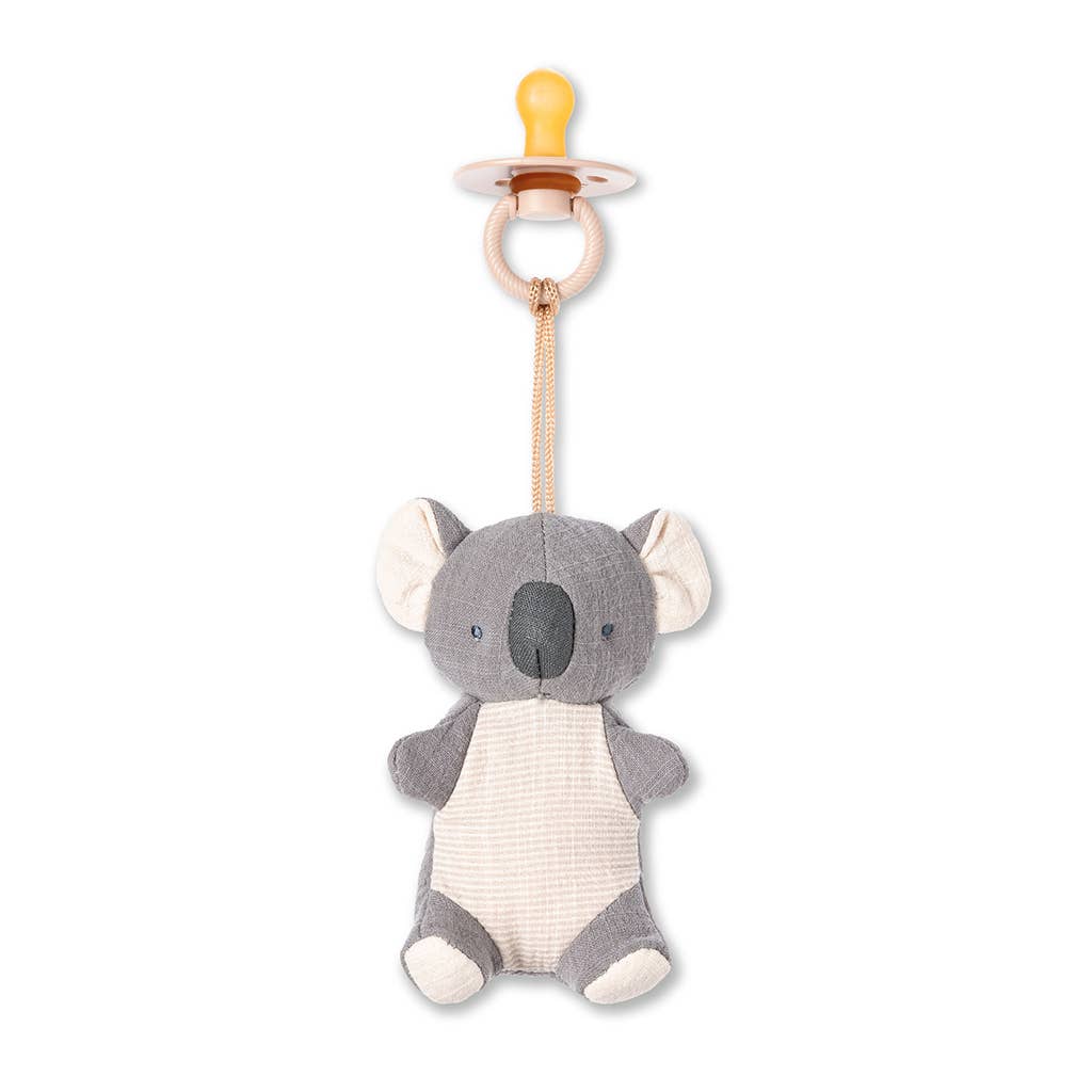 Bitzy Pal Natural Rubber Pacifier & Stuffed Animal: Cow
