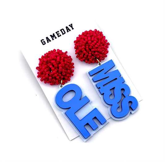 Ole Miss Rebels Earrings 