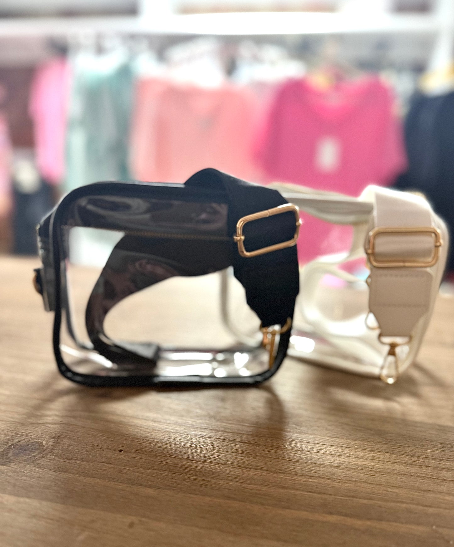 Clear Stadium Bag-White or Black