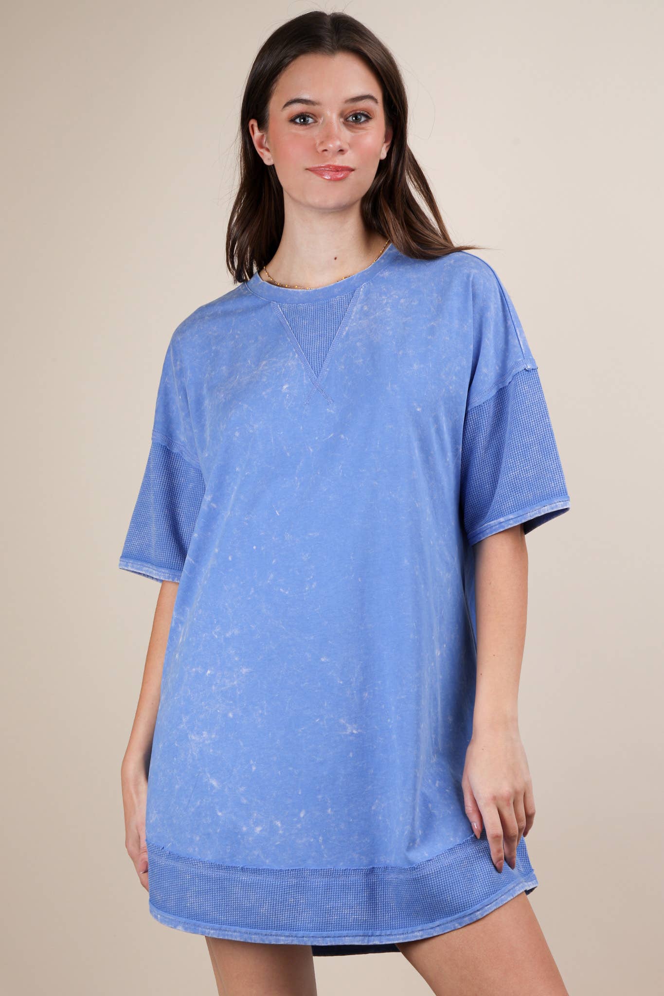 Macie Mineral Washed Comfy Knit Dress