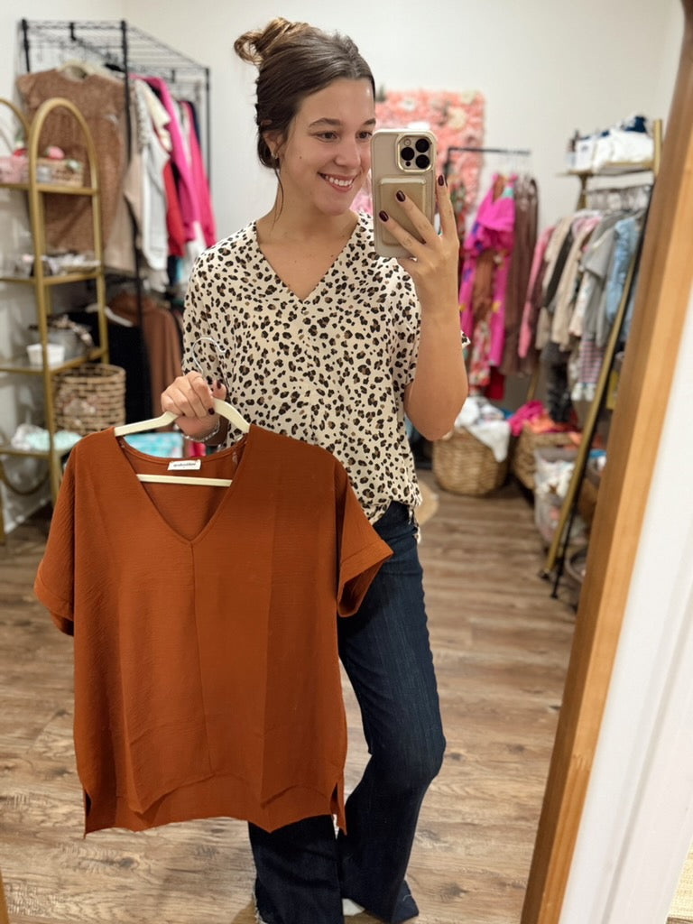 Airflow Dolman Top in Copper