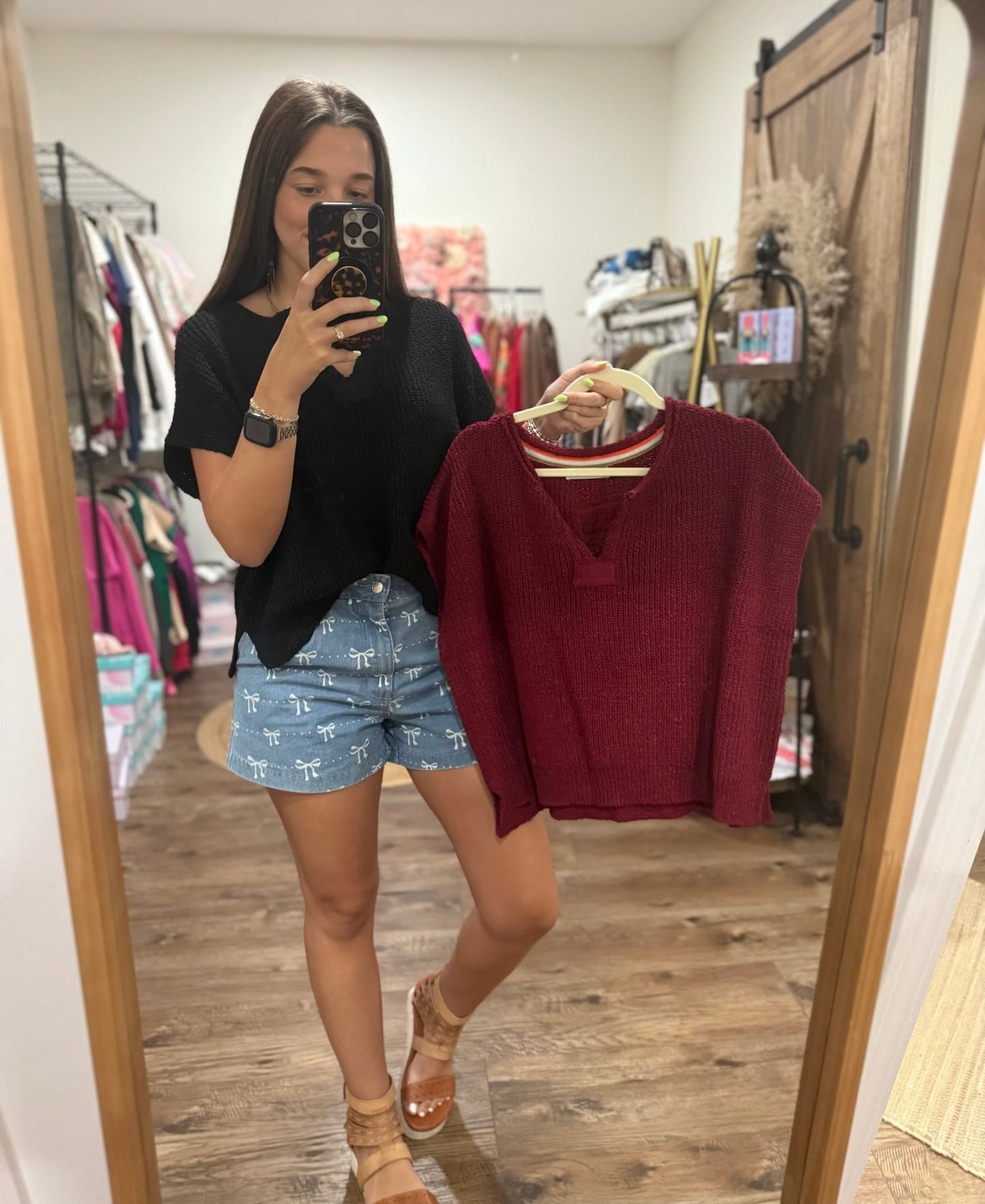 Kaley Knit Crop Top (Maroon or Black)