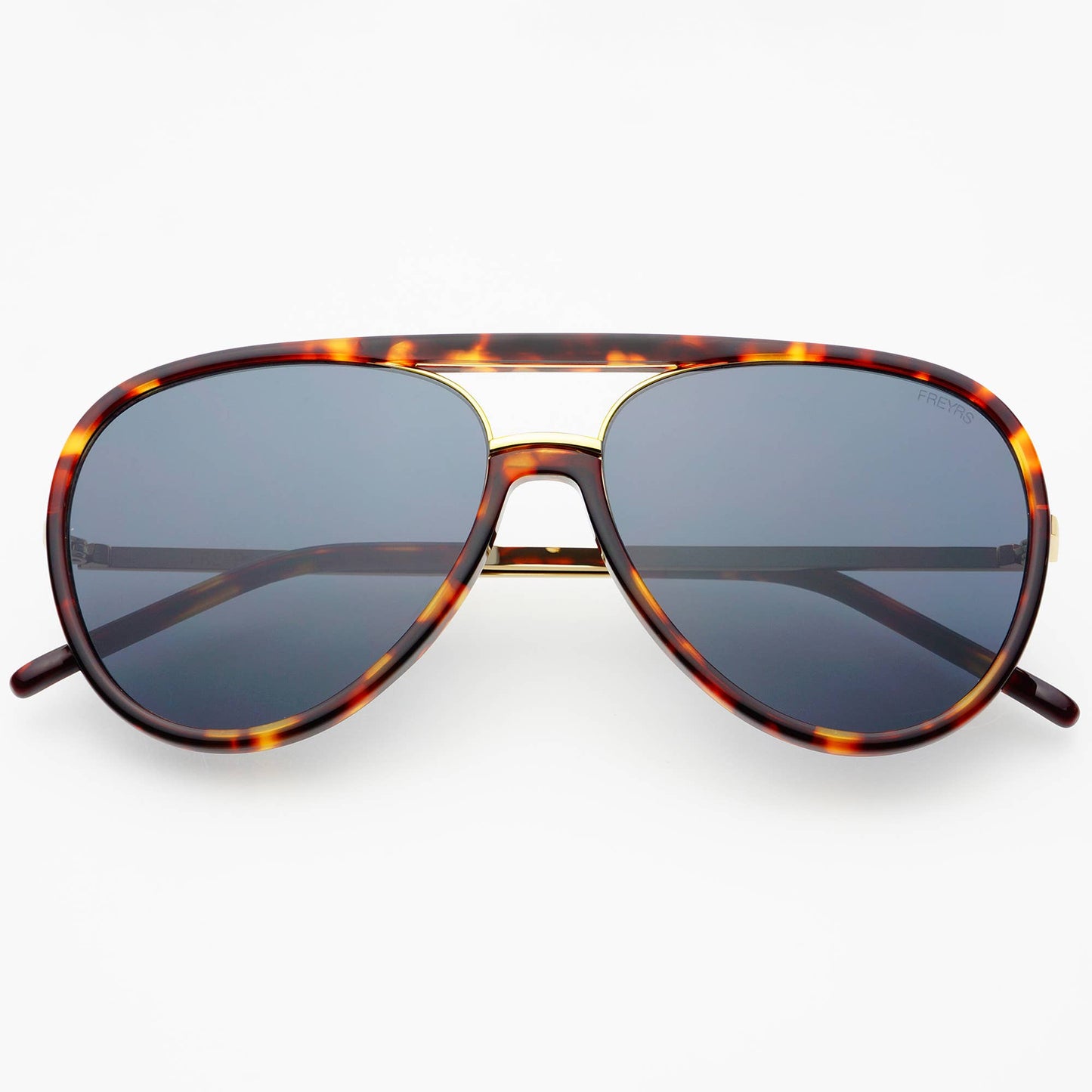 Shay (NEW) Unisex Aviator Sunglasses : Tortoise / Solid Gray