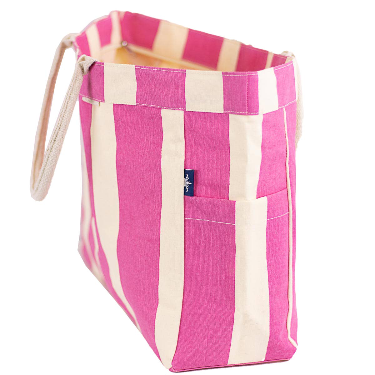 Cabana Stripe Durham Tote (Natural/Pink)