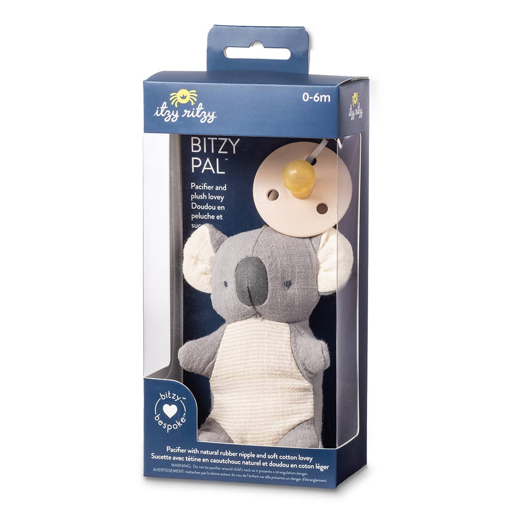 Bitzy Pal Natural Rubber Pacifier & Stuffed Animal: Cow