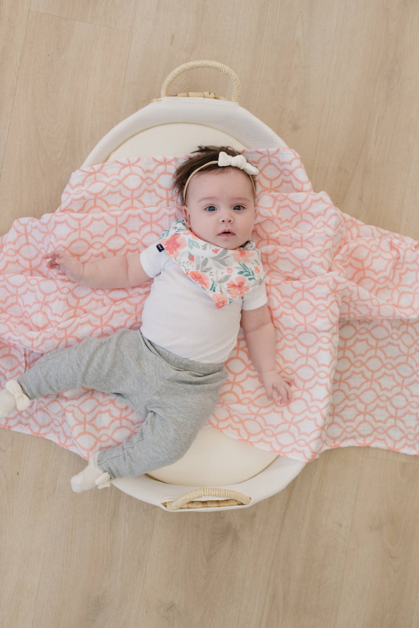 Floret + Trellis Bandana Bib Set