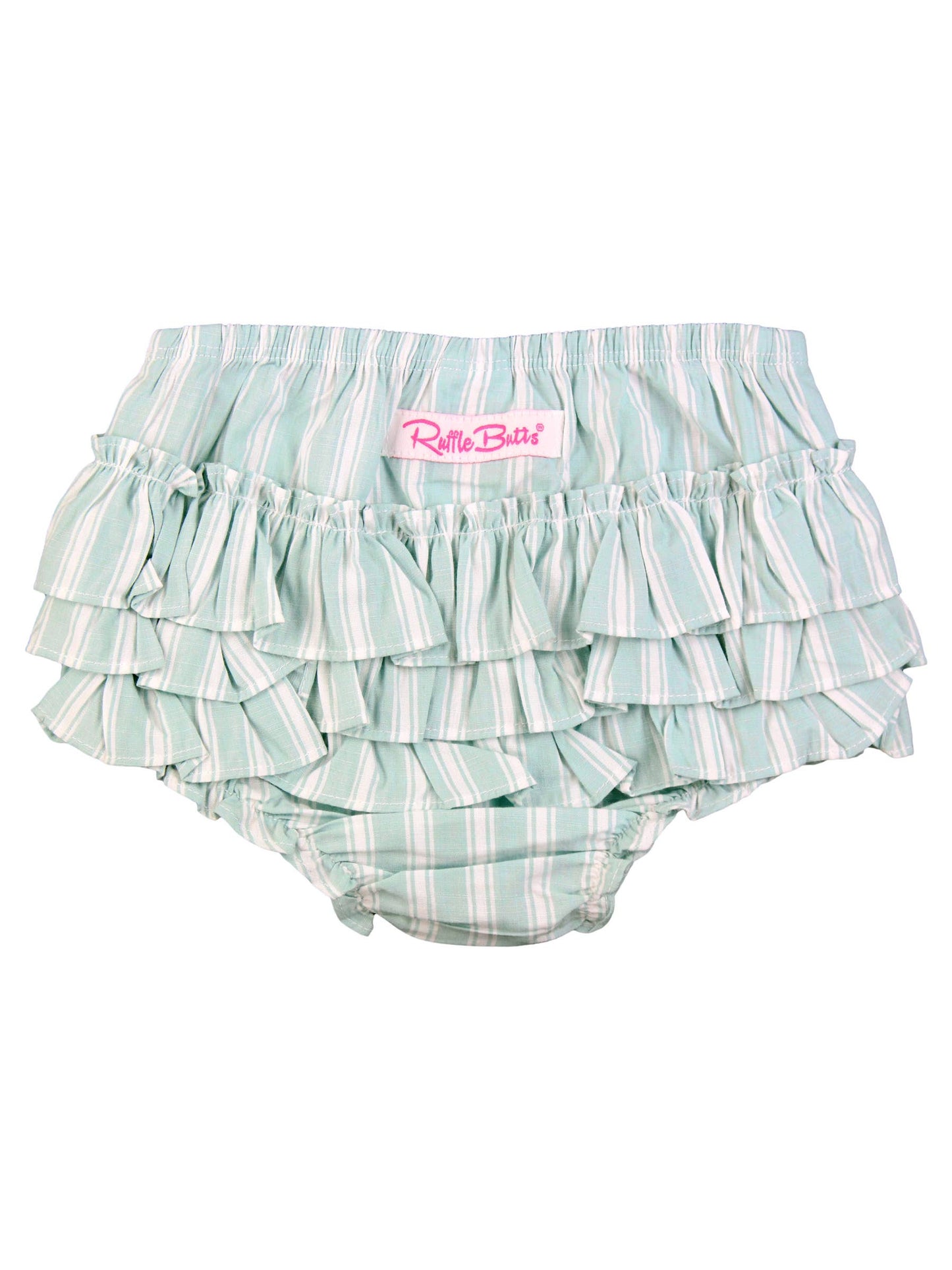 Baby Girls Retro Stripe Wave RuffleButt Bloomer