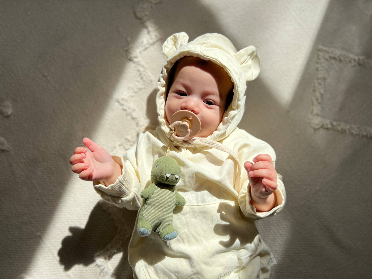Bitzy Pal Natural Rubber Pacifier & Stuffed Animal: Cow