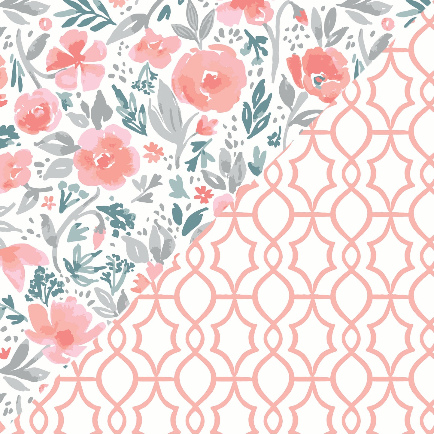 Floret + Trellis Muslin Burp Cloths