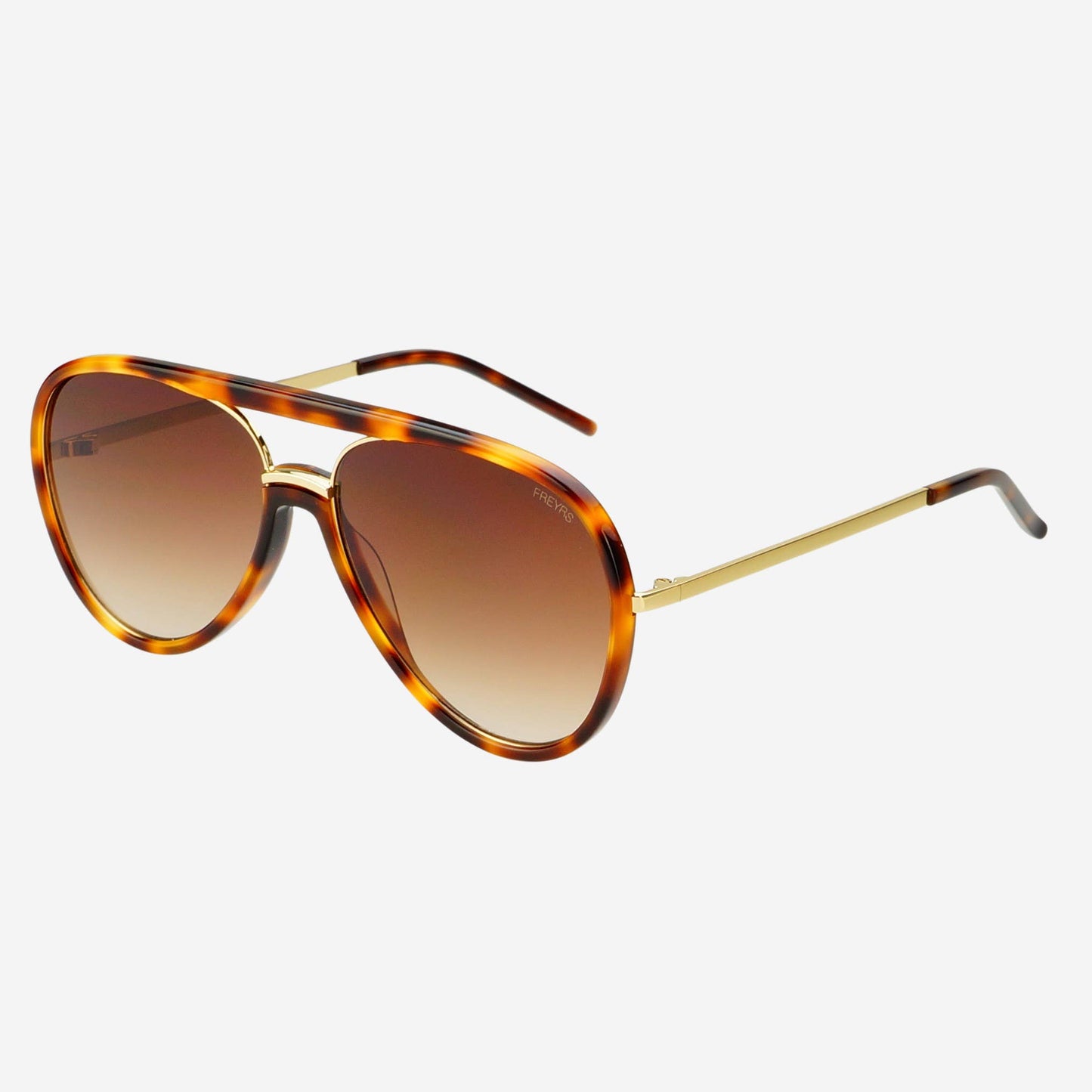 Shay (NEW) Unisex Aviator Sunglasses : Tortoise / Gradient Brown