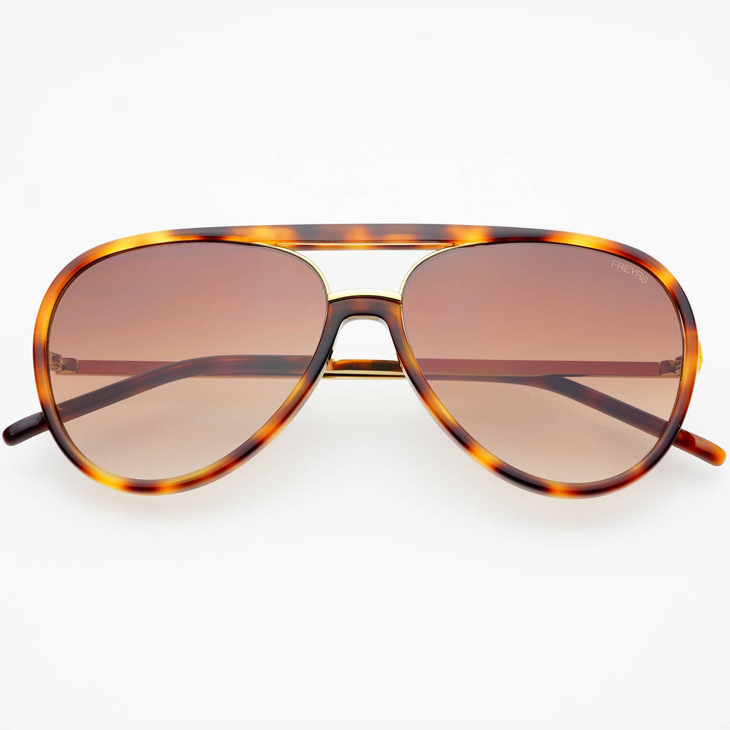 Shay (NEW) Unisex Aviator Sunglasses : Tortoise / Gradient Brown