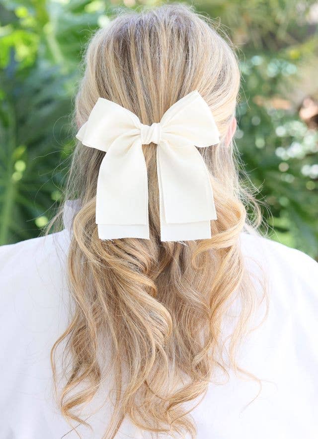 Gino Hair Bow (Ivory)