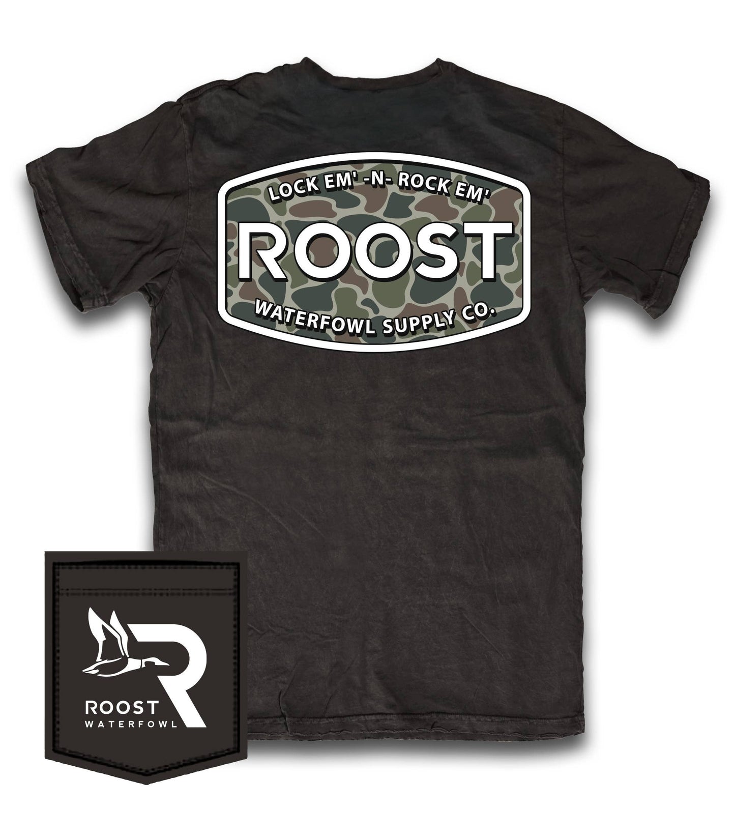 Boy's Roost Camo Logo Tee