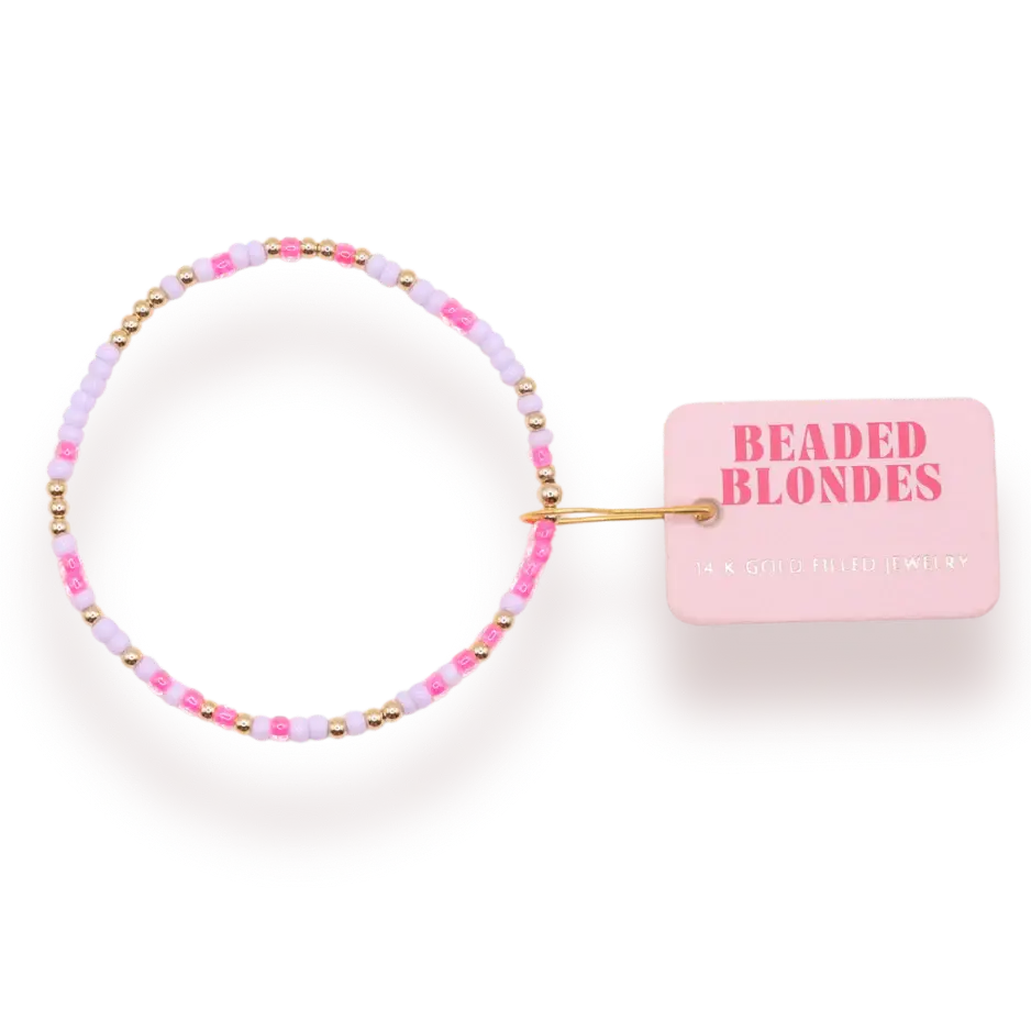 Hot Pink & Lilac Sprinkle Bracelet: Standard