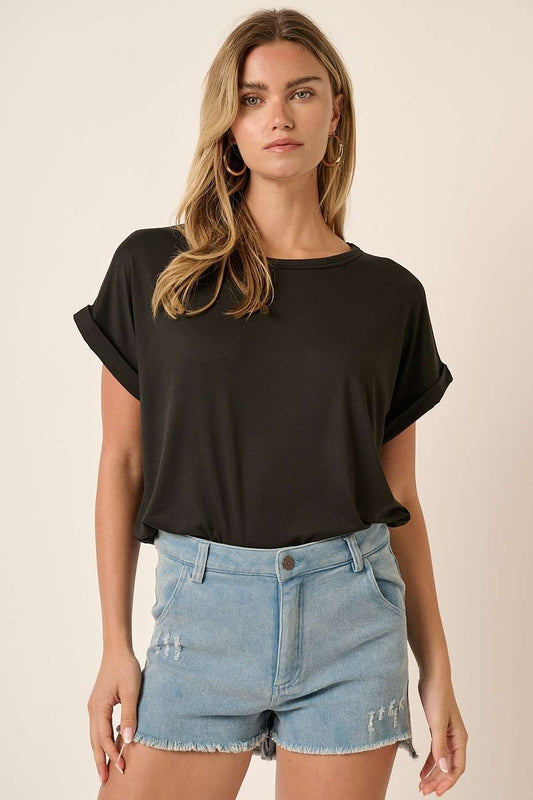 Basic Dolman Tee (Black)