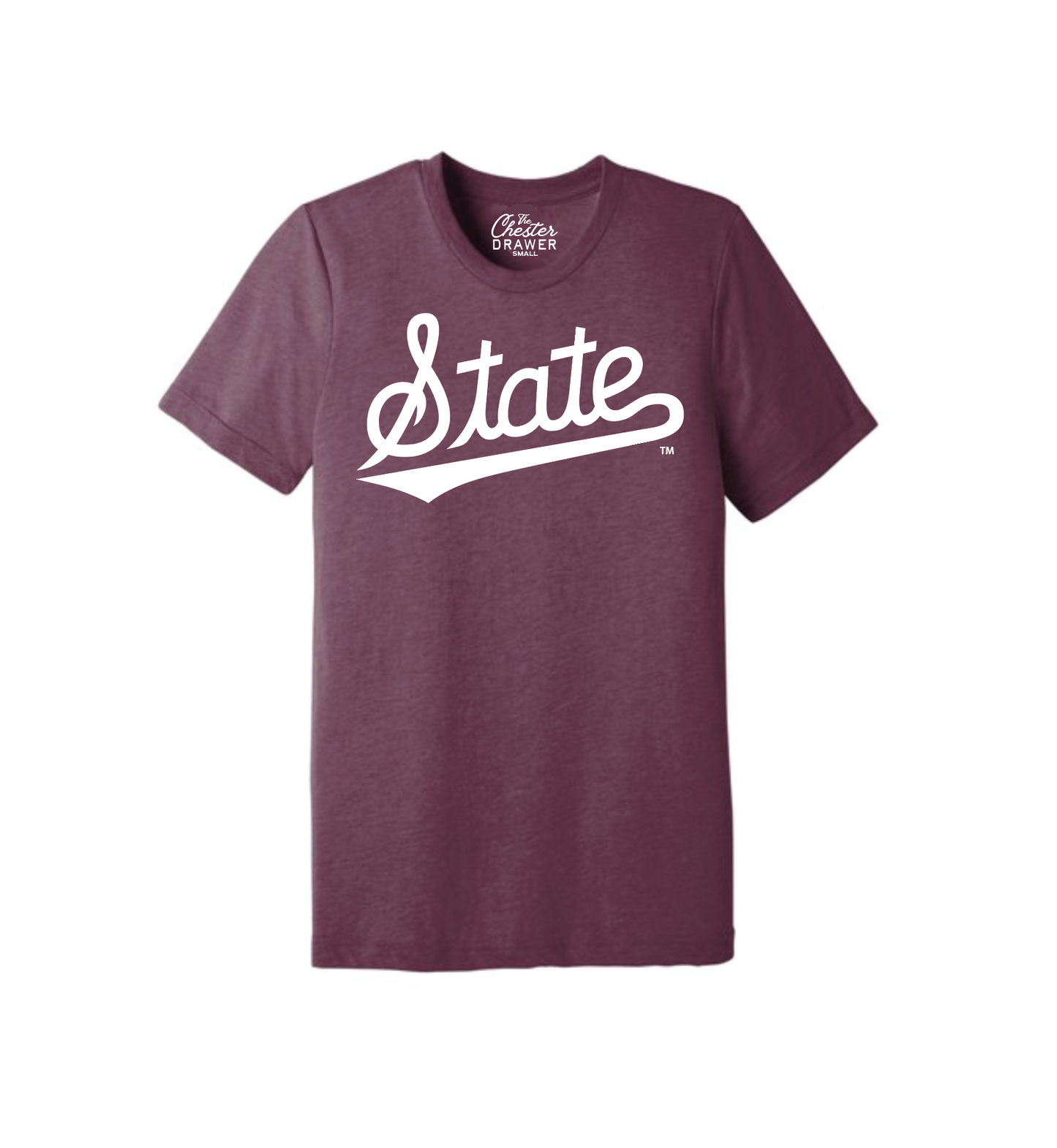 Kid's State Script: Heather Maroon + White