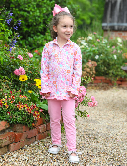 Poppy Floral Ruffle Pullover Set