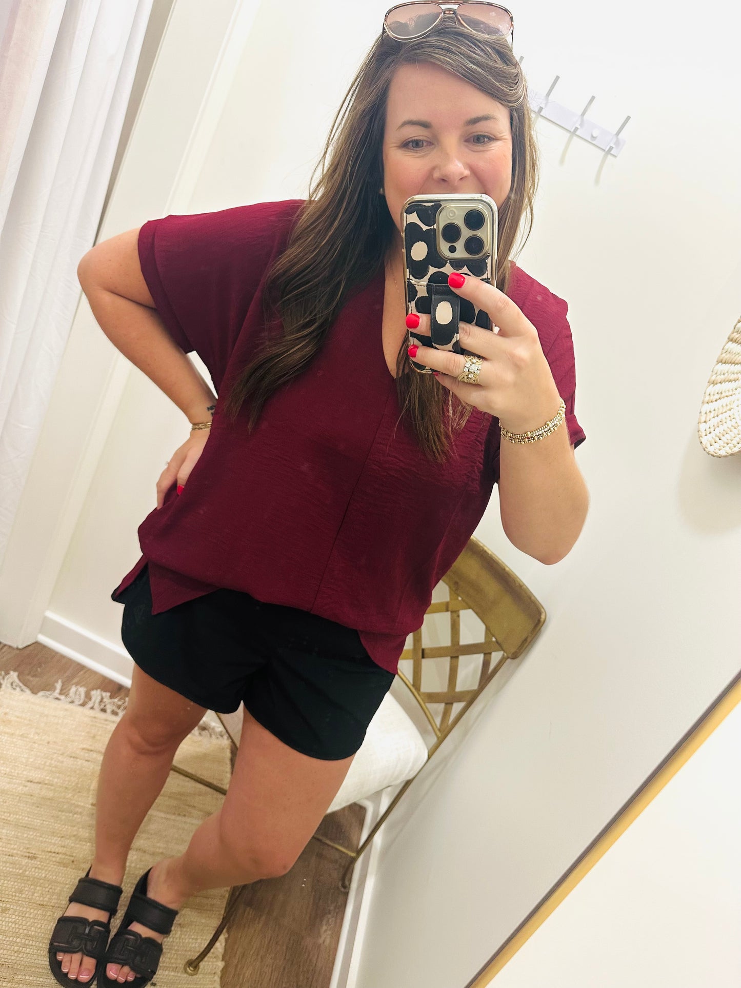 The Payton Top (Burgundy)