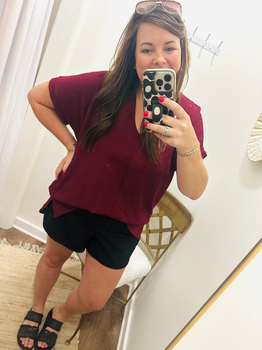 The Payton Top (Burgundy)