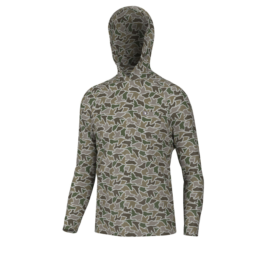 Local Boy Outfitters Heather Blend Hoodie in Duck Camo