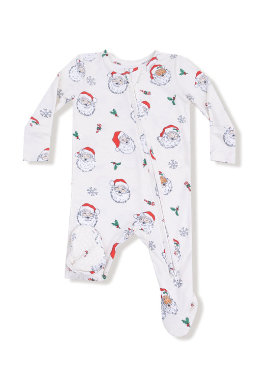 Vintage Santas - 2 Way Zipper Footie