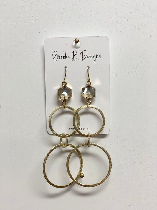 Gem + Multi Circle Earrings