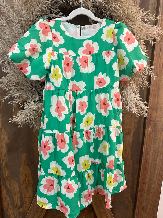 TWEEN Floral Puff Sleeve Dress