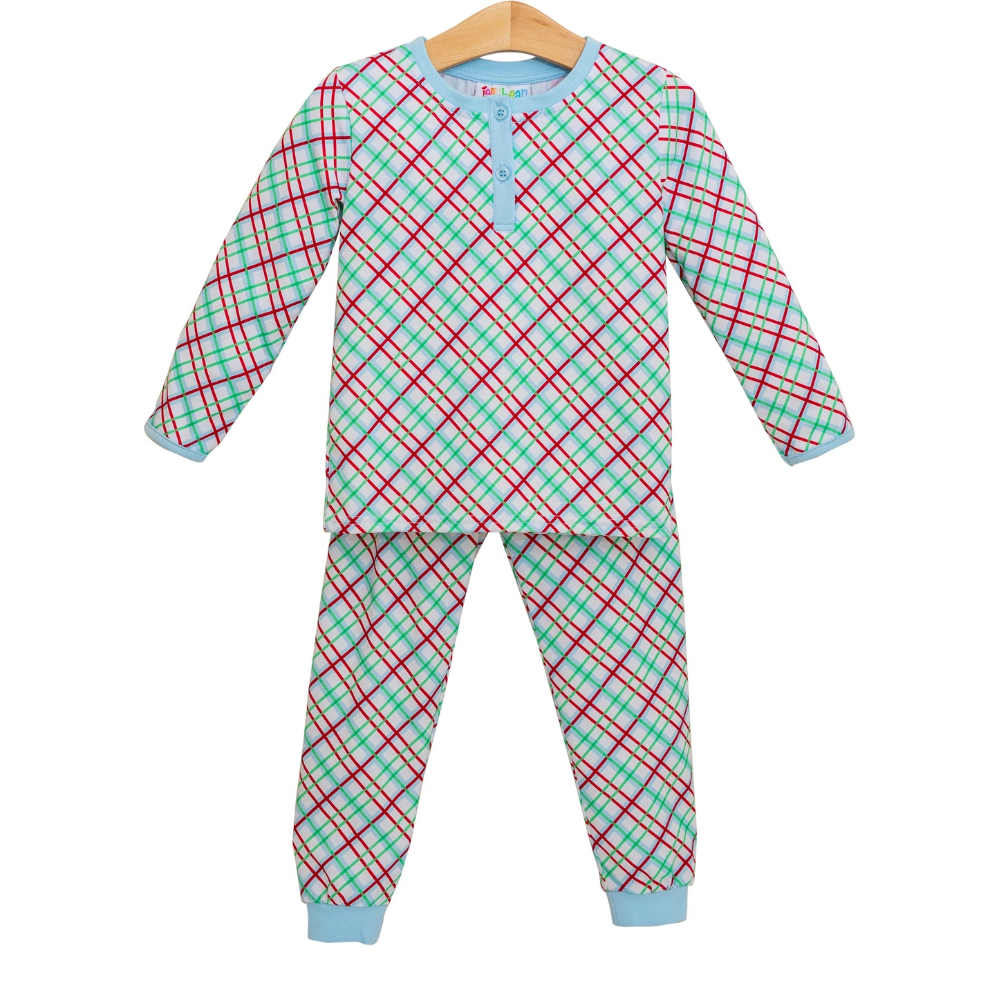 Merry & Bright Christmas Plaid Pajama Set