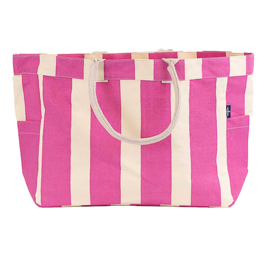 Cabana Stripe Durham Tote (Natural/Pink)