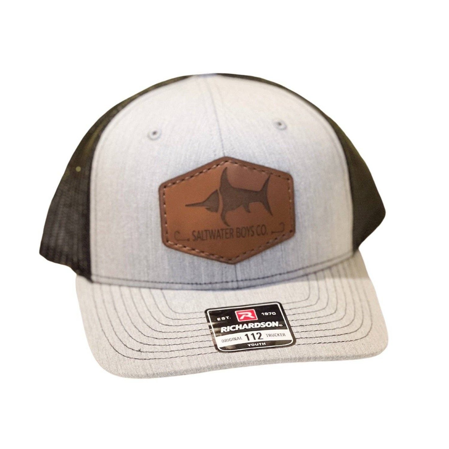 Saltwater Boys Co. Leather Logo Hat: Youth